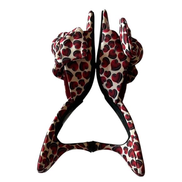 Jeffrey Campbell Sweets Slide Heeled Sandal In Red Hearts Size 9.5 - Picture 5 of 10